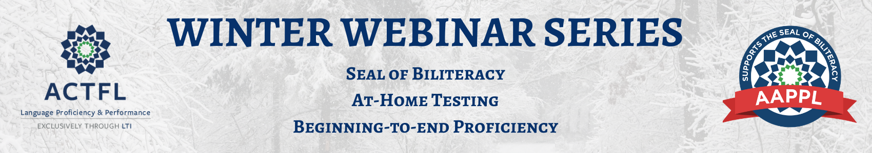 Winter Webinar Series Language Testing International